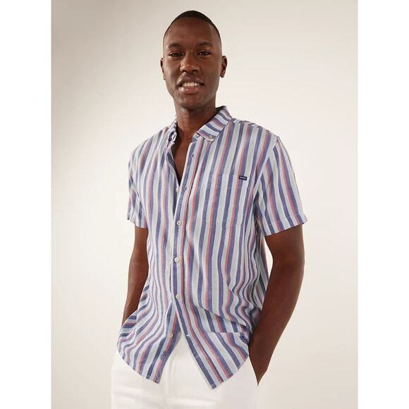 Chubbies Mens XSmall Classy Poplin Friday Shirt Button Down Striped - Picture 1 of 15